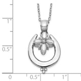 Horseshoe Ash Holder 18 inch Necklace Charm Pendant in Real 925 Sterling Silver