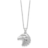 Eagle Ash Holder 18 inch Necklace Charm Pendant in Real 925 Sterling Silver