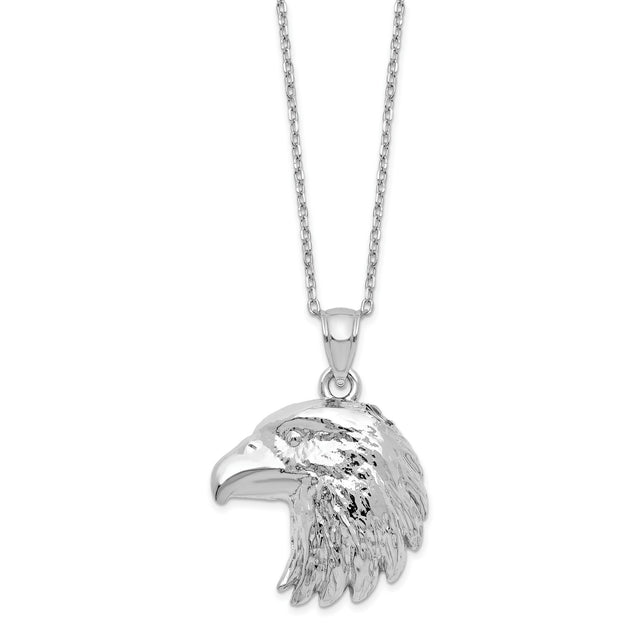 Eagle Ash Holder 18 inch Necklace Charm Pendant in Real 925 Sterling Silver