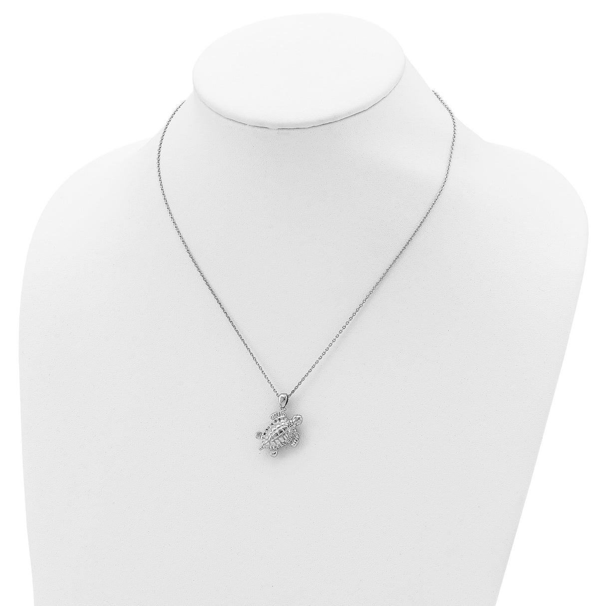 Turtle Ash Holder 18 inch Necklace Charm Pendant in Real 925 Sterling Silver