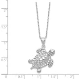 Turtle Ash Holder 18 inch Necklace Charm Pendant in Real 925 Sterling Silver
