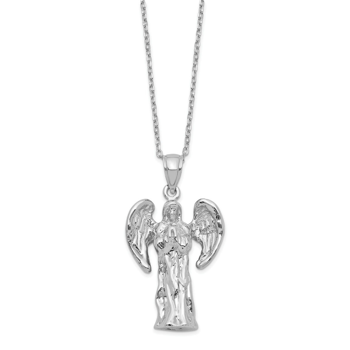 Angel Ash Holder 18 inch Necklace Charm Pendant in Real 925 Sterling Silver