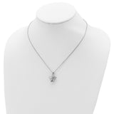 CZ April Birthstone Angel Ash Holder 18 inch Necklace Charm Pendant in Real 925 Sterling Silver