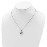 CZ Jan Birthstone Angel Ash Holder 18 inch Necklace Charm Pendant in Real 925 Sterling Silver