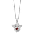 CZ Jan Birthstone Angel Ash Holder 18 inch Necklace Charm Pendant in Real 925 Sterling Silver