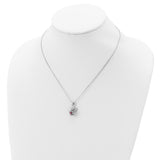 CZ July Birthstone Angel Ash Holder 18 inch Necklace Charm Pendant in Real 925 Sterling Silver