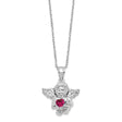 CZ July Birthstone Angel Ash Holder 18 inch Necklace Charm Pendant in Real 925 Sterling Silver
