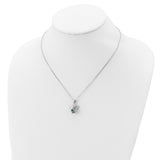 CZ Mar Birthstone Angel Ash Holder 18 inch Necklace Charm Pendant in Real 925 Sterling Silver