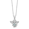 CZ Mar Birthstone Angel Ash Holder 18 inch Necklace Charm Pendant in Real 925 Sterling Silver
