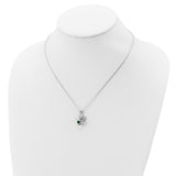 CZ May Birthstone Angel Ash Holder 18 inch Necklace Charm Pendant in Real 925 Sterling Silver