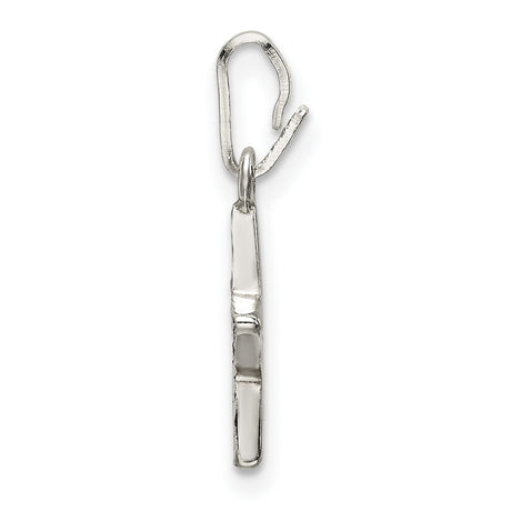 Sterling Silver Star Pendant with Cutout and Etched Detail, Celestial Minimalist Jewelry