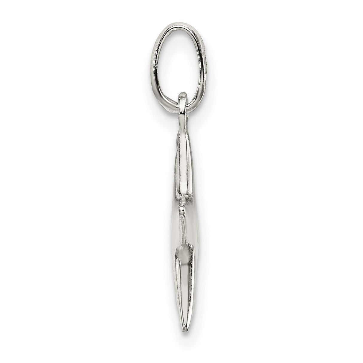 Sterling Silver Star Pendant, Diamond Cut Textured Five-Pointed Celestial Charm for Women or Unisex Wear