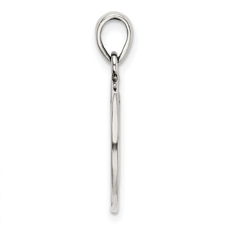 Sterling Silver Moon Pendant with Crescent and Star Cutouts, Love Message, Celestial Theme for Women