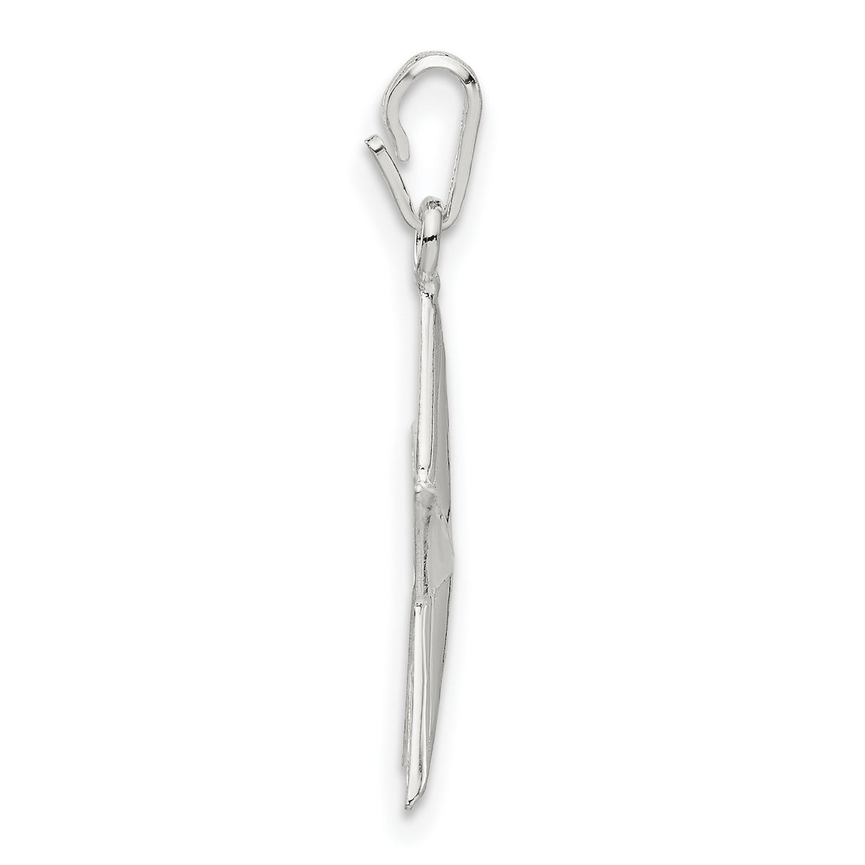 Sterling Silver Star Pendant, Three-Dimensional Five-Point Design, Minimalist Celestial Charm