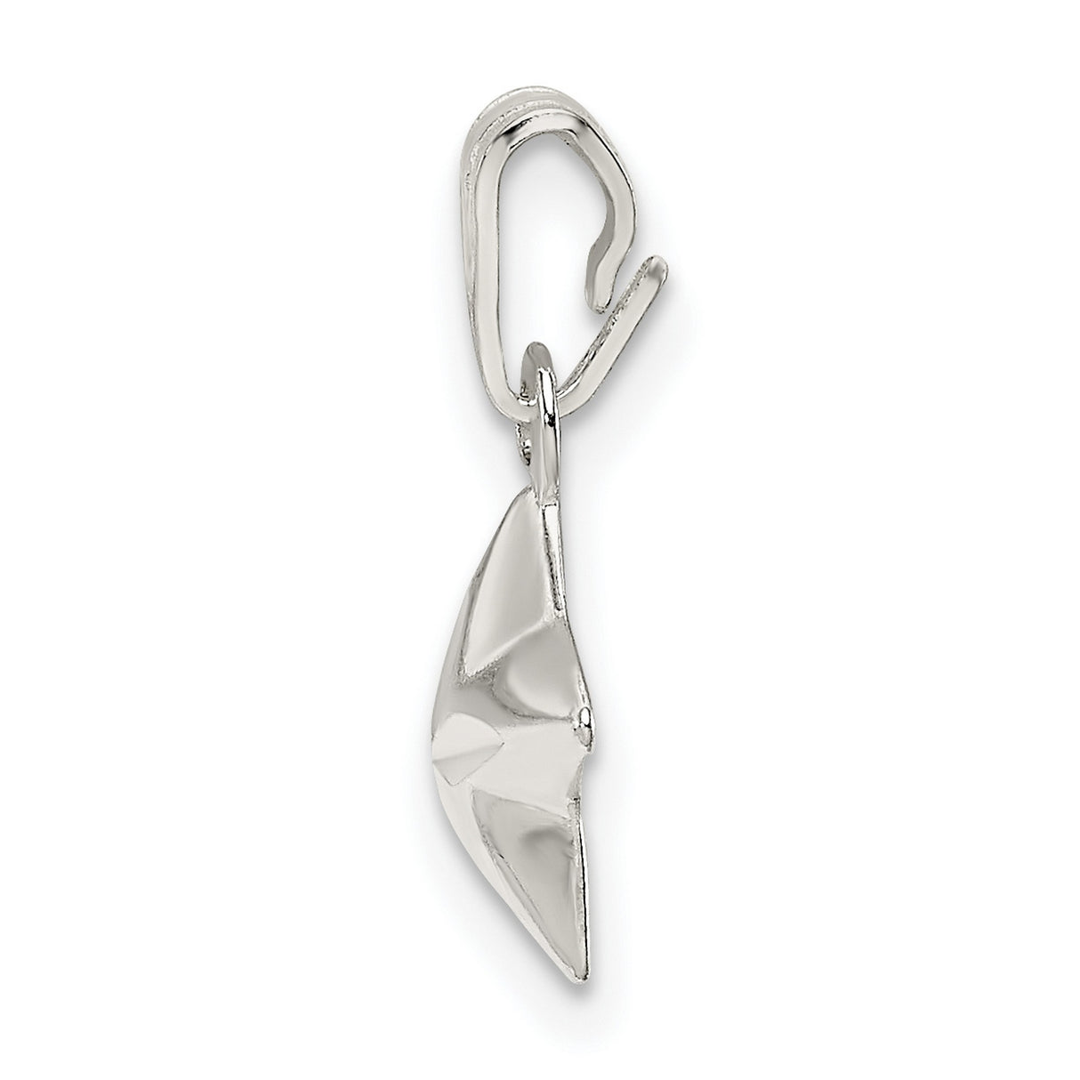 Sterling Silver Star Pendant, Five-Pointed Polished Design, Celestial Minimalist Jewelry for Women or Unisex