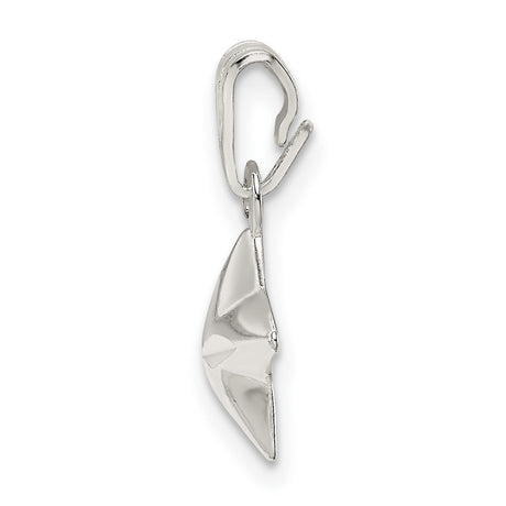 Sterling Silver Star Pendant, Five-Pointed Polished Design, Celestial Minimalist Jewelry for Women or Unisex