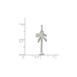 Sterling Silver Palm Tree Pendant, Tropical Island Charm, Beach Vacation Jewelry for Women or Unisex