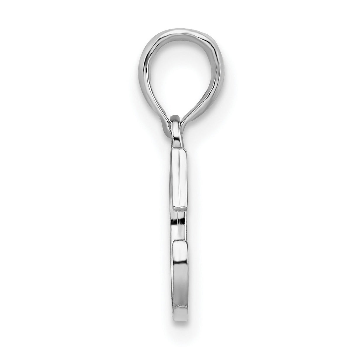 Sterling Silver Initial Pendant with Block Letter C Charm, Monogram Alphabet Jewelry