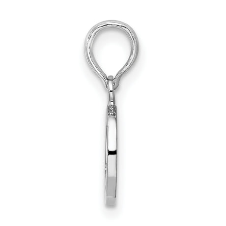 Sterling Silver Letter O Pendant, Polished Initial Charm, Minimalist Monogram Jewelry for Women