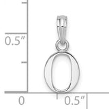 Sterling Silver Letter O Pendant, Polished Initial Charm, Minimalist Monogram Jewelry for Women