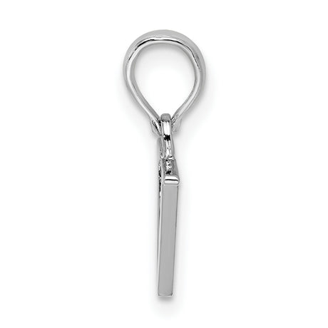 Sterling Silver Letter V Pendant, Polished Finish Alphabet Charm, Modern Monogram Jewelry