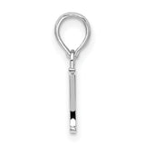 Polished Block Initial -Y- Charm Pendant in Real 925 Sterling Silver