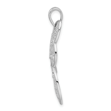 Sterling Silver Butterfly Pendant with Intricate Filigree Scrollwork Design for Women