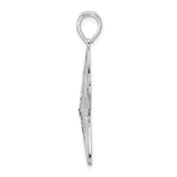 Sterling Silver Starfish Pendant with Textured Detailing, Ocean-Inspired Coastal Jewelry