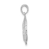 Sterling Silver Sand Dollar Pendant with Detailed Sea Life Nautical Design for Women