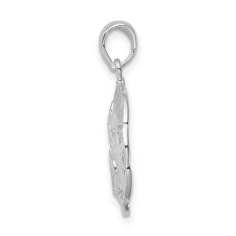 Sterling Silver Sand Dollar Pendant with Detailed Sea Life Nautical Design for Women