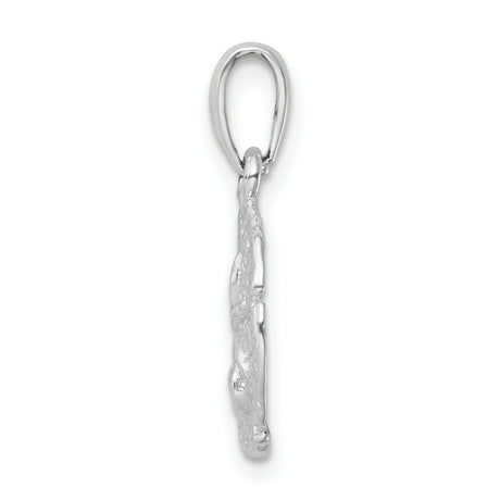 Sterling Silver Sand Dollar Pendant with Detailed Ocean Design, Coastal Sea Life Charm for Women