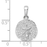 Sterling Silver Sand Dollar Pendant with Detailed Ocean Design, Coastal Sea Life Charm for Women