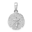 Sterling Silver Sand Dollar Pendant with Detailed Ocean Design, Coastal Sea Life Charm for Women
