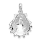 Sterling Silver Scallop Shell Pendant, Camino de Santiago Coastal Christian Travel Charm