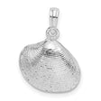 Sterling Silver Seashell Pendant, Detailed Clam Shell Design, Ocean Themed Beach Jewelry for Women