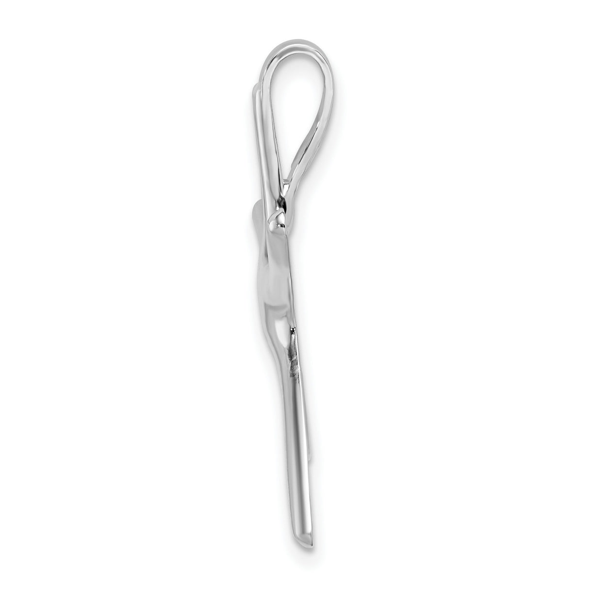 Polished Dancing Starfish Slide Charm Pendant in Real 925 Sterling Silver