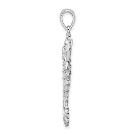 Sterling Silver Seahorse Pendant, Realistic 3D Ocean Charm, Nautical Marine Life Jewelry