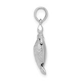 Sterling Silver Sea Turtle Pendant, Detailed 3D Nautical Design for Women or Unisex