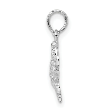 Sterling Silver Crab Pendant with Marine Life Design, Zodiac Cancer Symbol Jewelry
