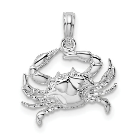 Sterling Silver Crab Pendant with Marine Life Design, Zodiac Cancer Symbol Jewelry