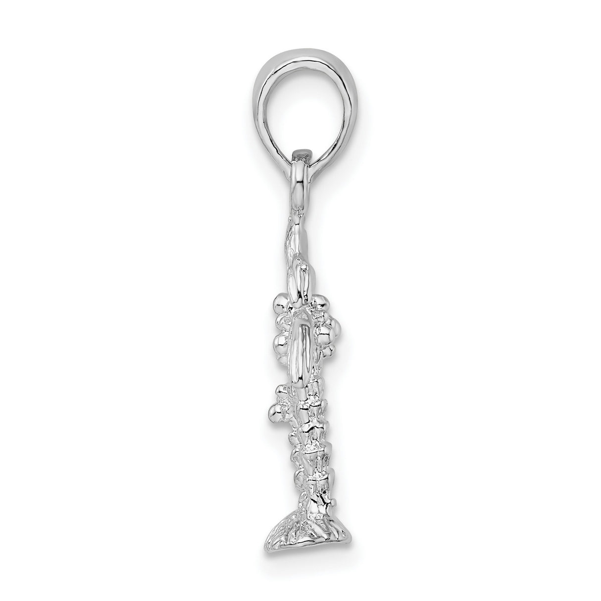 Sterling Silver Palm Tree Pendant with Detailed Tropical Design, Beach Vacation Charm for Women