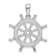 Sterling Silver Nautical Ship Wheel Pendant with Helm Design for Men and Women