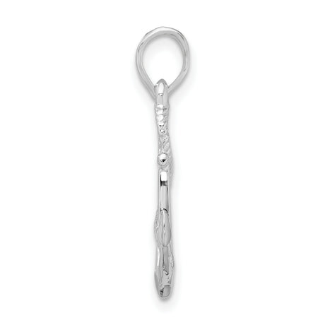 Sterling Silver Anchor Pendant with Rope Detail, Nautical Maritime Theme for Men or Women