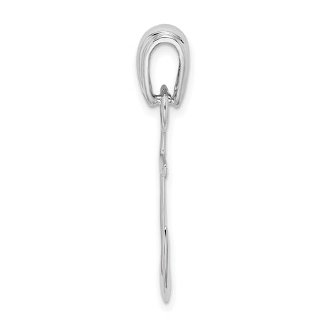 Sterling Silver Anchor Pendant, Polished Nautical Christian Symbol for Men or Women
