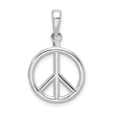Sterling Silver Peace Sign Pendant, Open Circle Symbolic Jewelry, Unisex Boho Charm