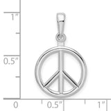 Sterling Silver Peace Sign Pendant, Open Circle Symbolic Jewelry, Unisex Boho Charm
