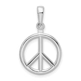Sterling Silver Peace Sign Pendant, Open Circle Symbolic Jewelry, Unisex Boho Charm