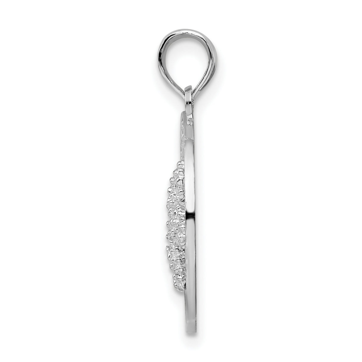 Sterling Silver Starfish Pendant with Turks and Caicos Engraving, Nautical Beach Charm