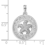 Sterling Silver Starfish Pendant with Turks and Caicos Engraving, Nautical Beach Charm