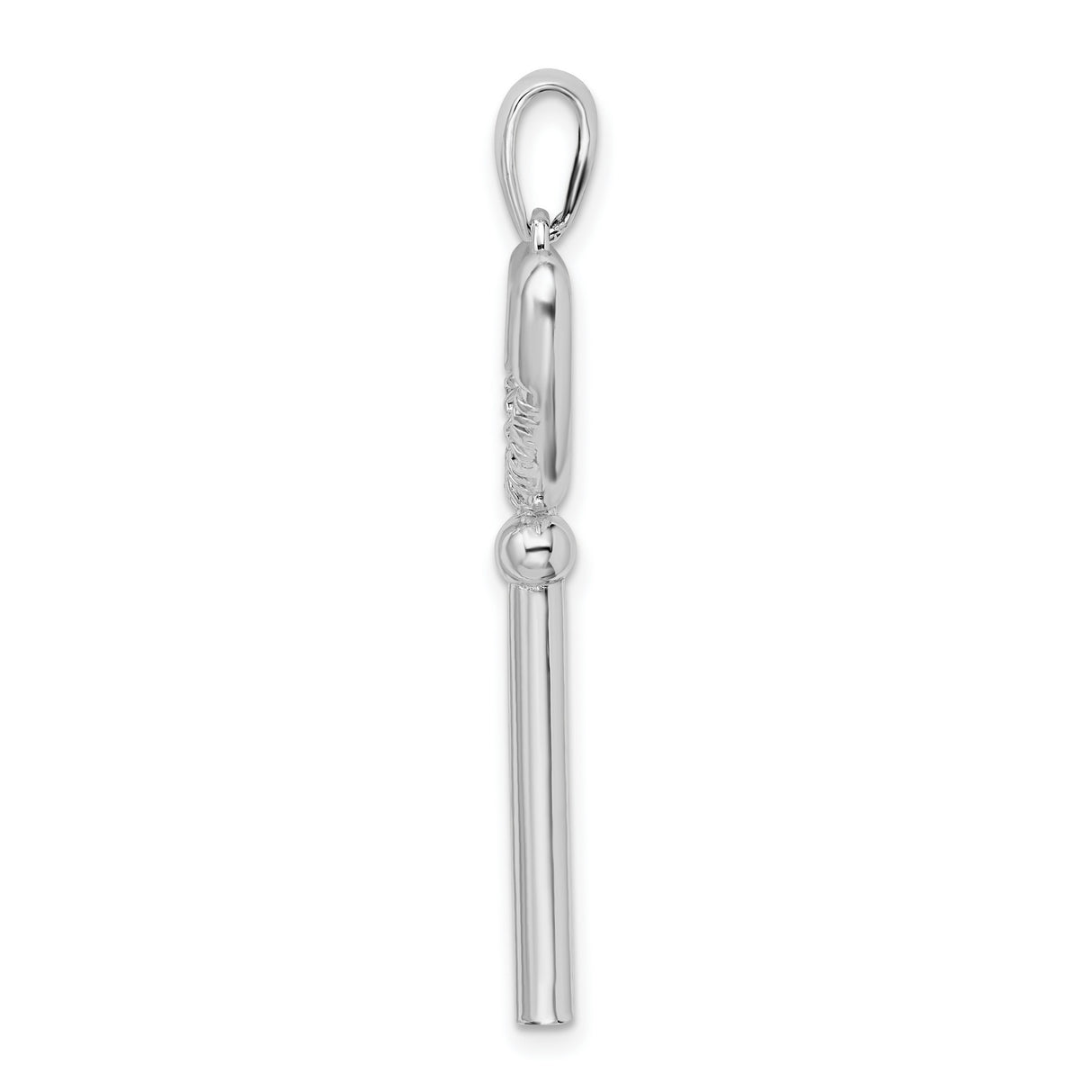 Sterling Silver Key Pendant with Open Heart Design, Romantic Symbol of Love for Women